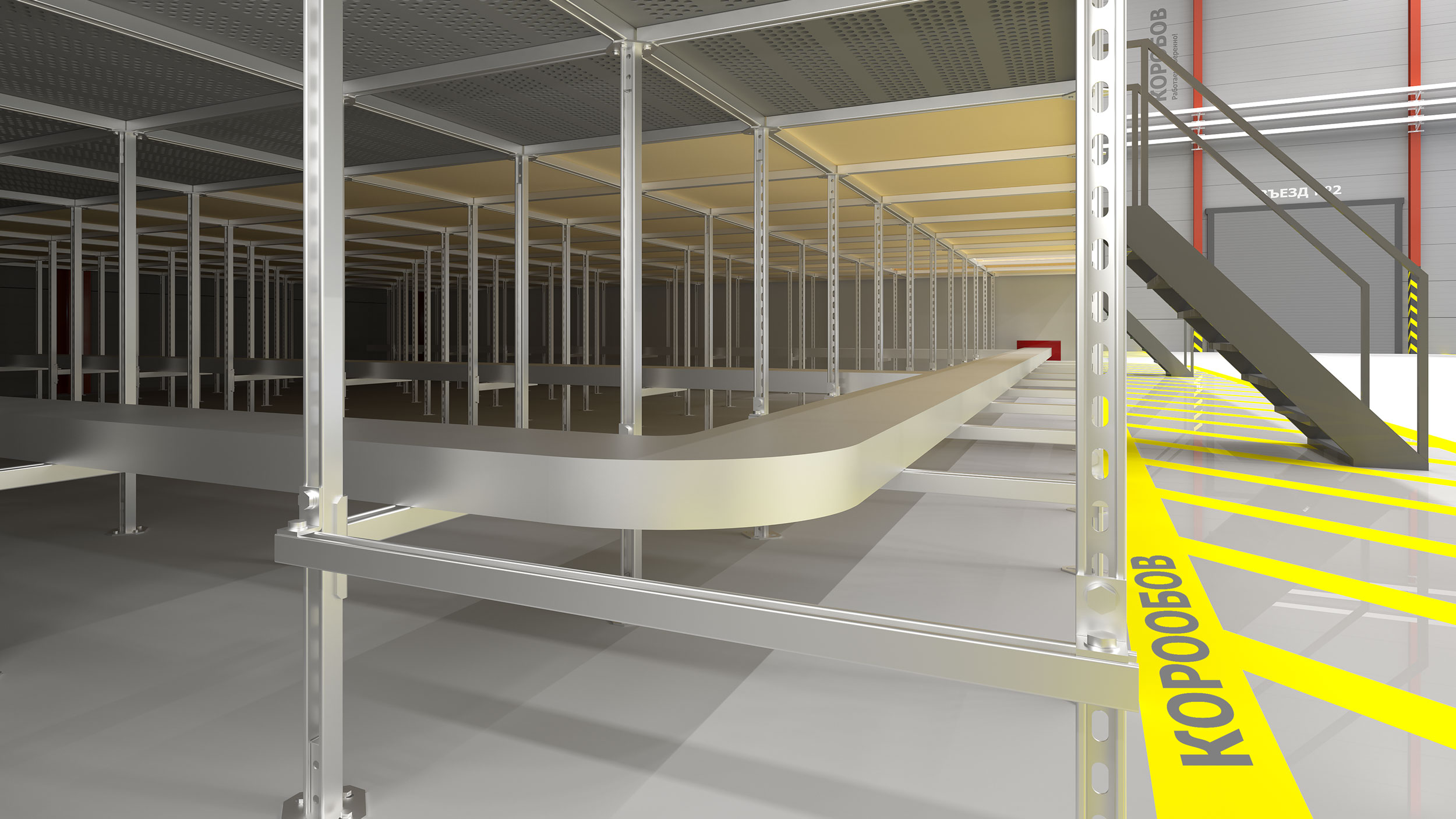 Фальшпол с кабельнй линией